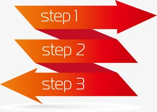 折叠红色条幅免抠