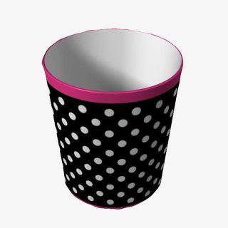 白圆图案垃圾篓免抠