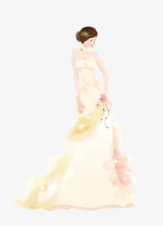 手绘美丽女王免抠