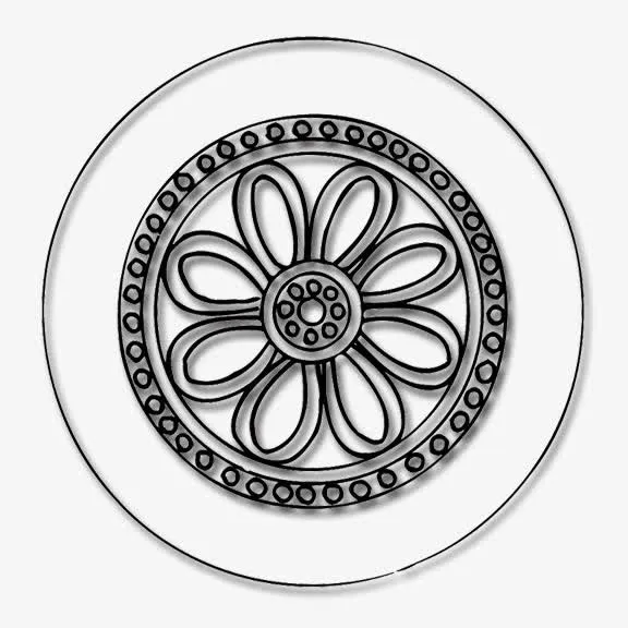刺绣花纹  中国风 黑白色免抠