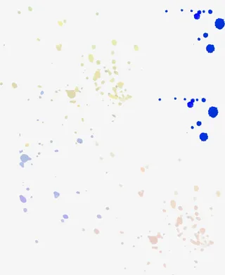 彩色墨迹碎点免抠