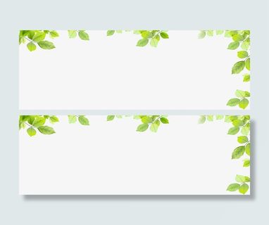 绿色树叶卡通装饰边框免抠