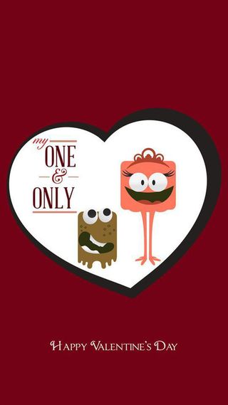 深红色恋爱小人情人节背景图高清