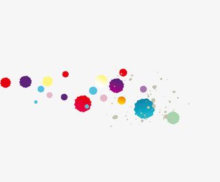 矢量手绘彩墨免抠