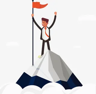 登上顶峰获得成功免抠