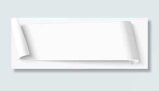 白色标题条幅纸张免抠