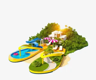 创意度假胜地免抠