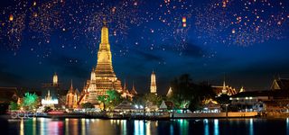 天灯夜景背景图高清