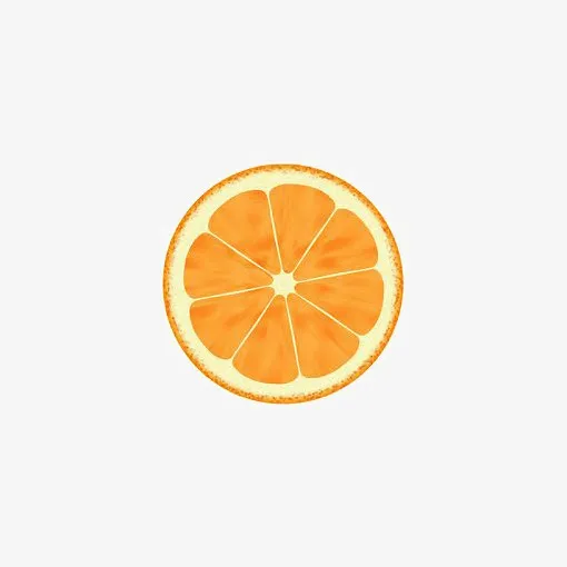 鲜橙切片免抠手绘/卡通卡通元素
