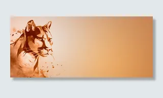 简约水墨老虎画背景高清