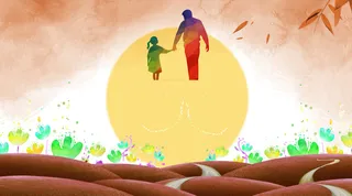 手绘创意感恩父亲节主题海报背景素材高清