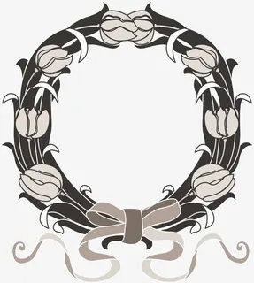 欧式复古花纹边框装饰元素免抠