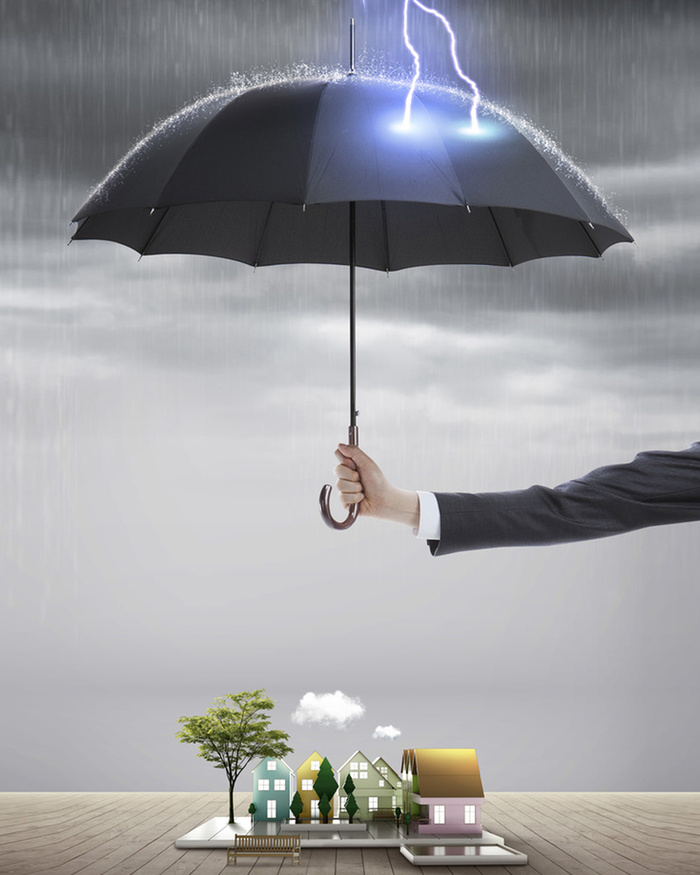 简约大气商务雨伞广告高清