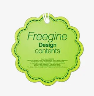 绿色圆形标签免抠