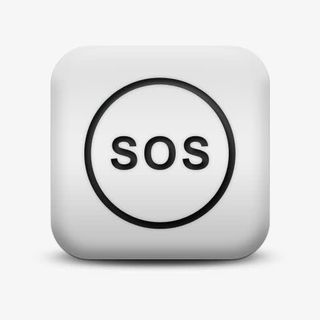 不光滑的白色的广场图标迹象紧急免抠