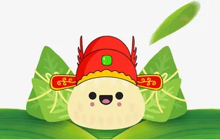 戴官帽的粽子免抠