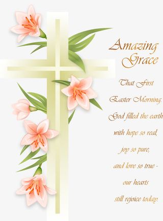 矢量手绘花朵十字架免抠