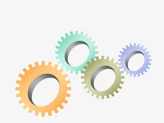 PPT元素齿轮标题风格免抠