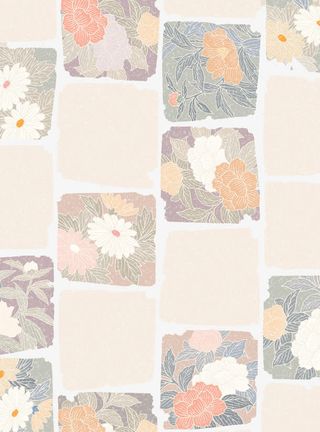 暖色方块拼接花纹免抠