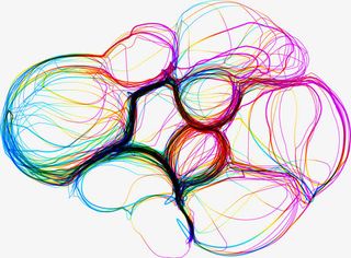 彩色曲线 线条免抠