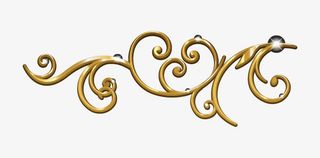 矢量金属标签花纹免抠