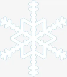 创意扁平手绘风格飘扬的雪花免抠