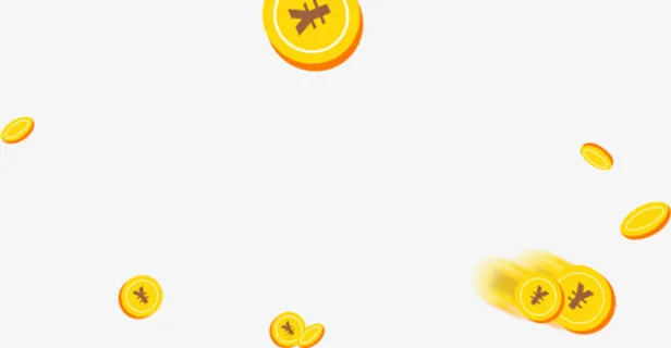 金币筹码漂浮素材免抠