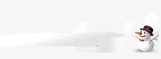 圣诞白色雪人雪地免抠