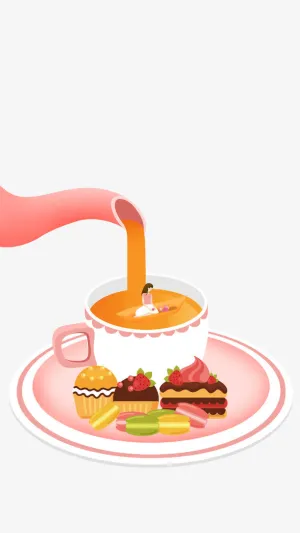 休闲下午茶免抠