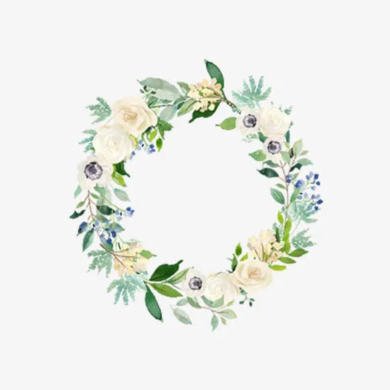 彩绘花环免抠