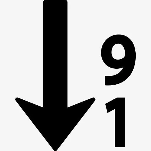 下降数从9到1 图标免抠