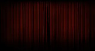 红色幕布主页装修免抠