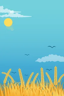 简约小麦风景海报设计高清 简约小麦风景海报设计高清