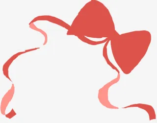 红色水墨蝴蝶结海报背景七夕情人节