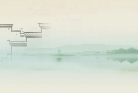 清新水墨海报背景素材高清