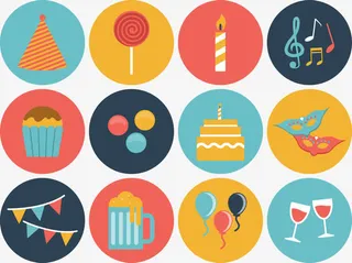 生日聚会用品免抠