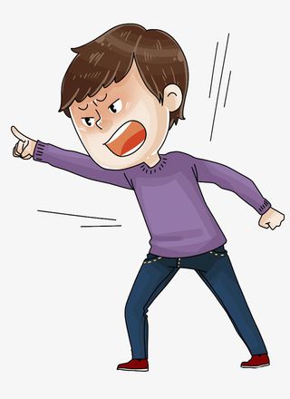 愤怒的男认png图免抠