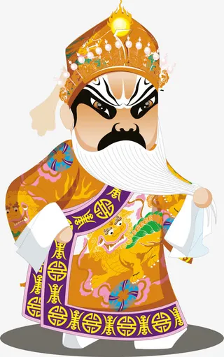 人物中国风式构图免抠