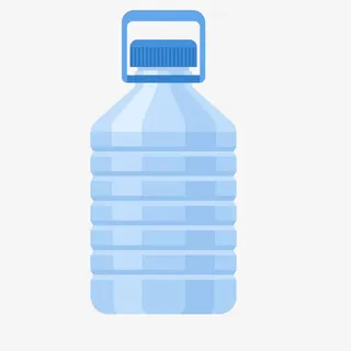 蓝色手提桶装矿泉水免抠