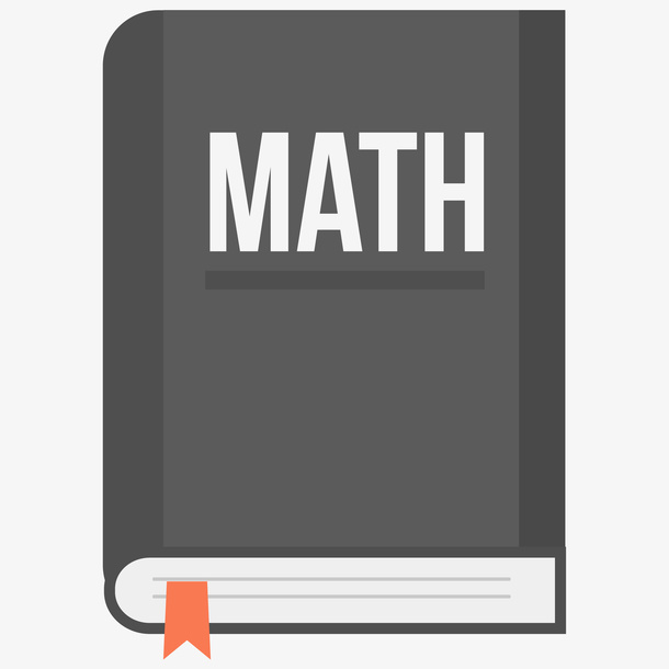 数学参考书矢量插画免抠标签元素