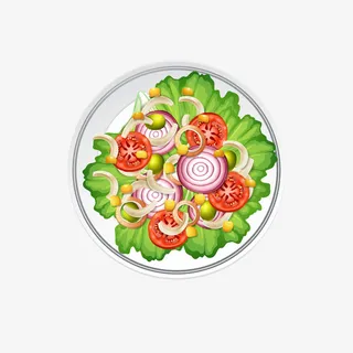 青菜沙拉矢量图装饰免抠