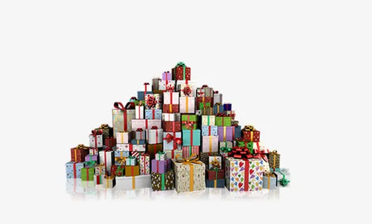 彩色礼物山免抠