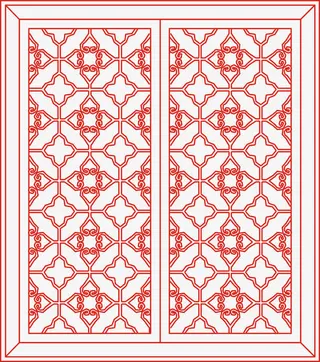 边框花纹剪纸中国风免抠