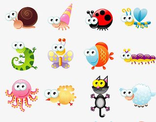 可爱的虫子和动物免抠