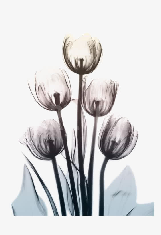 白色花朵免抠