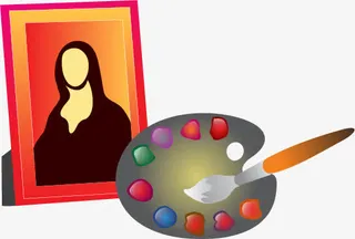 矢量图画室招生免抠