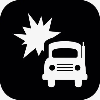 老式汽车前视图与穗气球图标免抠