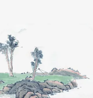 水墨山水图免抠