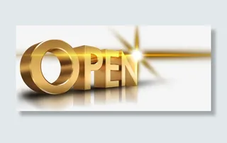 英文开业艺术字免抠