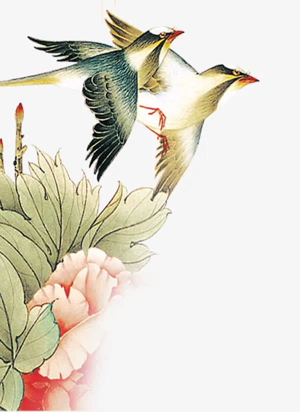 手绘燕子免抠